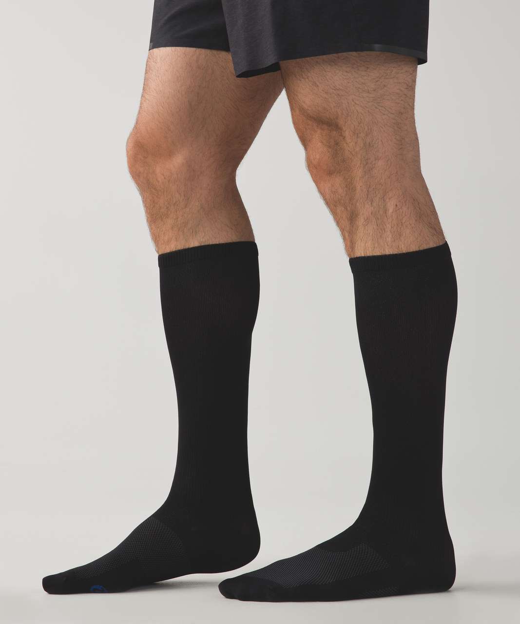 Lululemon Tight Stuff Sock Silver - Black / Dark Slate