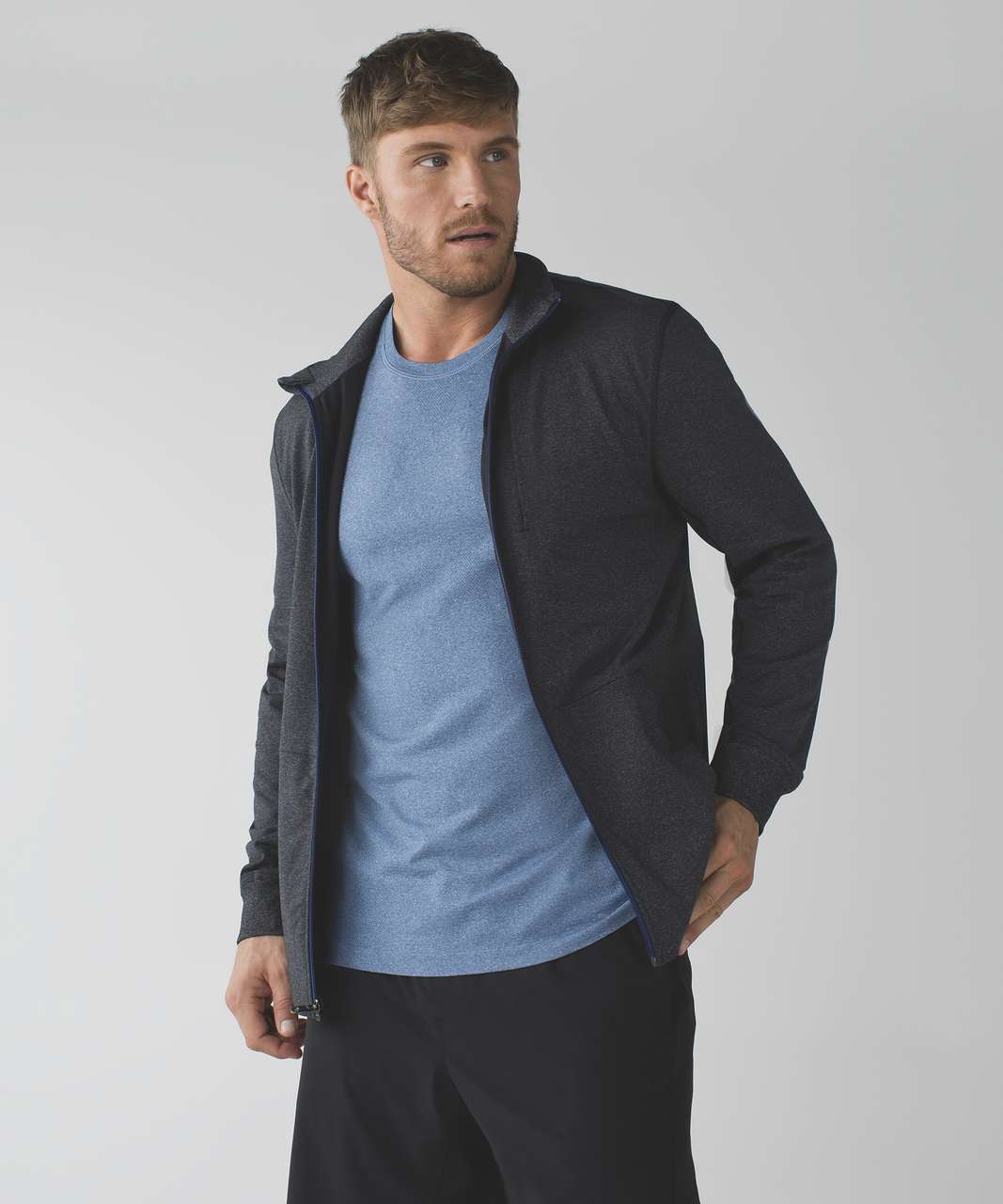 Lululemon PrePost Jacket - Heathered Black (First Release) - lulu fanatics