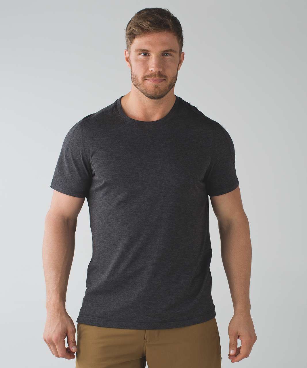 Lululemon Catalyst Short Sleeve - Heathered Black