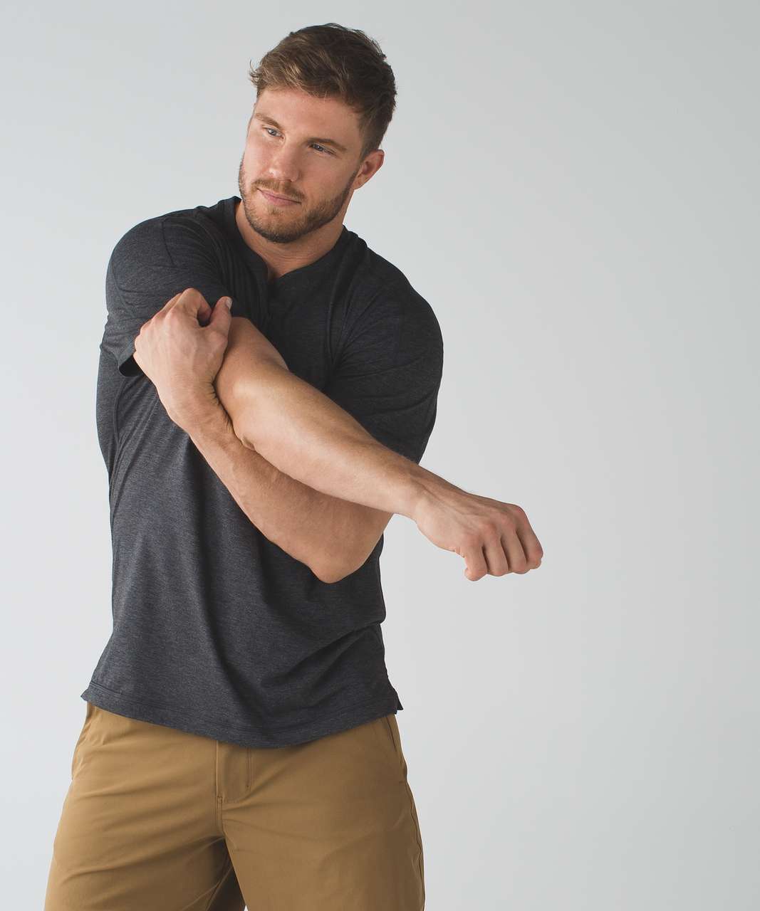 Lululemon Catalyst Short Sleeve - Heathered Black