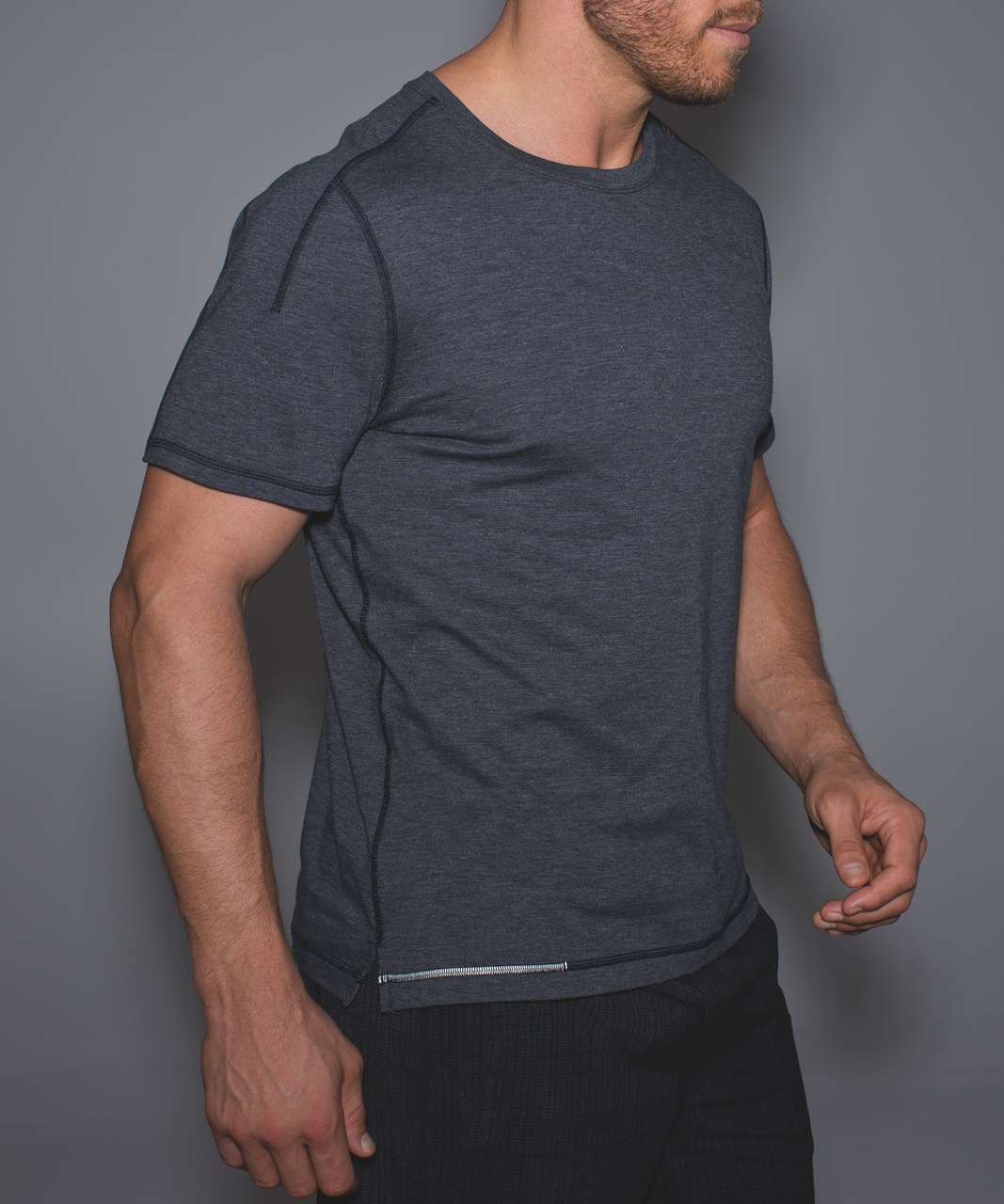 Lululemon Catalyst Short Sleeve - Heathered Classic Navy