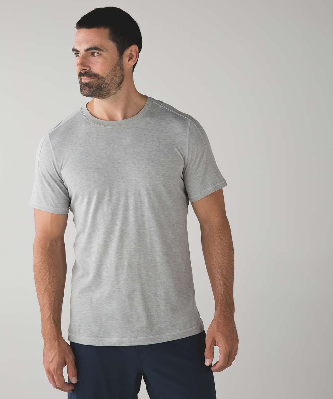 Lululemon Catalyst Short Sleeve - Heathered Silver Spoon