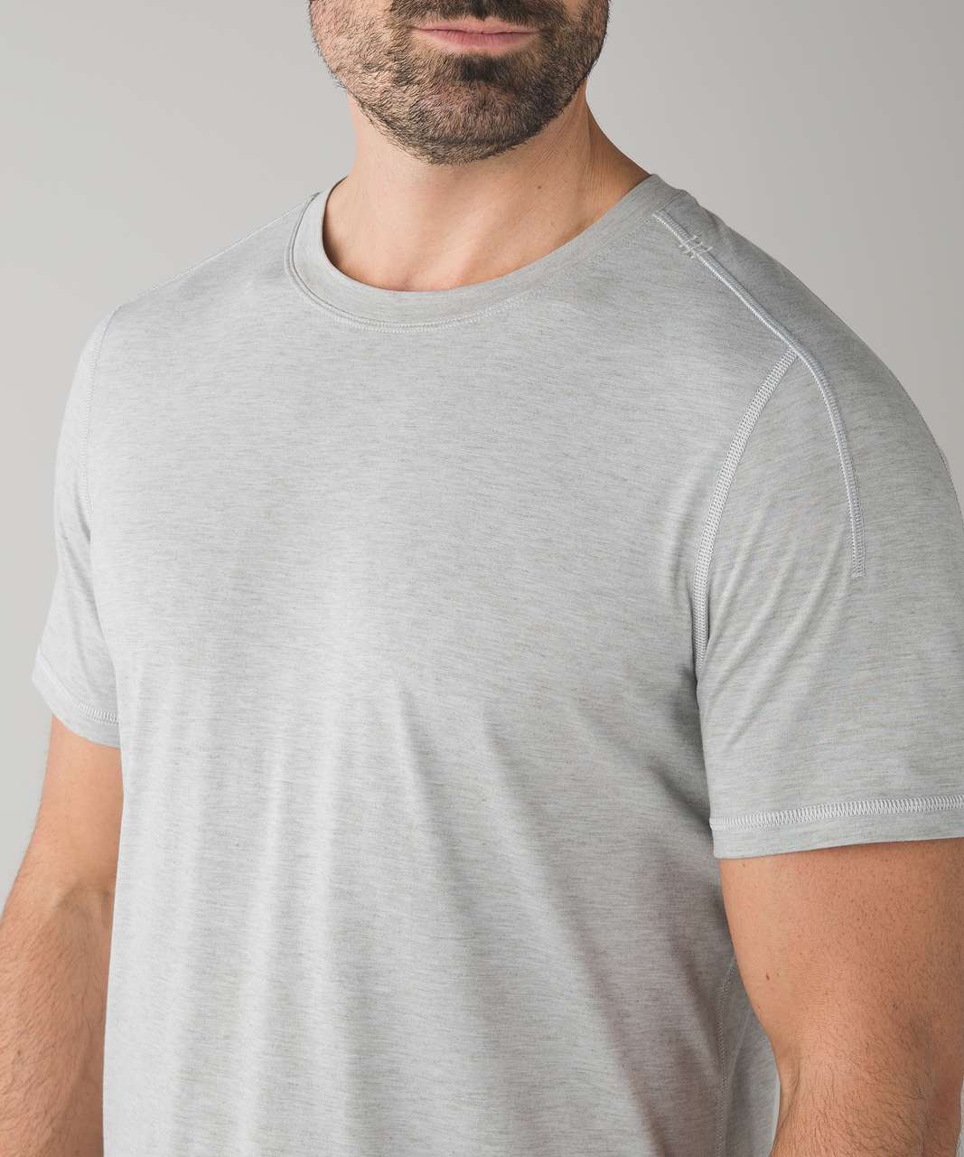 Lululemon Catalyst Short Sleeve - Heathered Silver Spoon