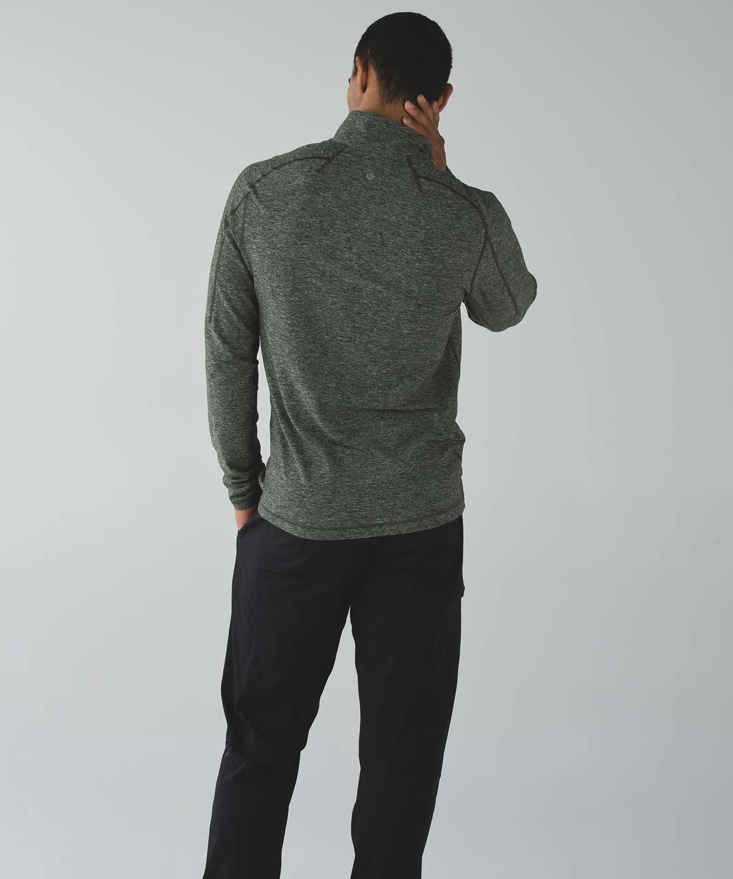 Lululemon Surge Half Zip - Heathered Black - lulu fanatics