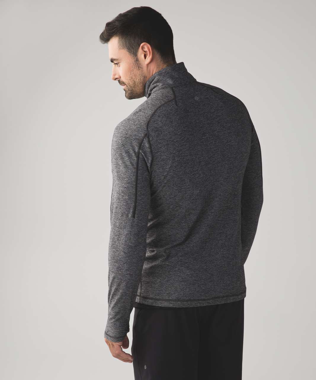 Lululemon Surge Warm 1/2 Zip *Silver - Heathered Black