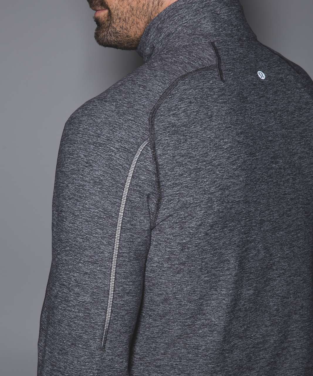 Lululemon Surge Warm 1/2 Zip *Silver - Heathered Black