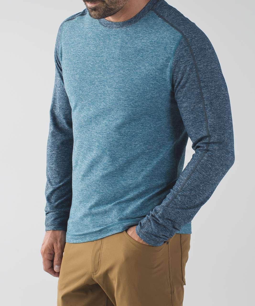 Lululemon Surge Warm Crew - Heathered Desert Teal / Heathered Alberta Lake