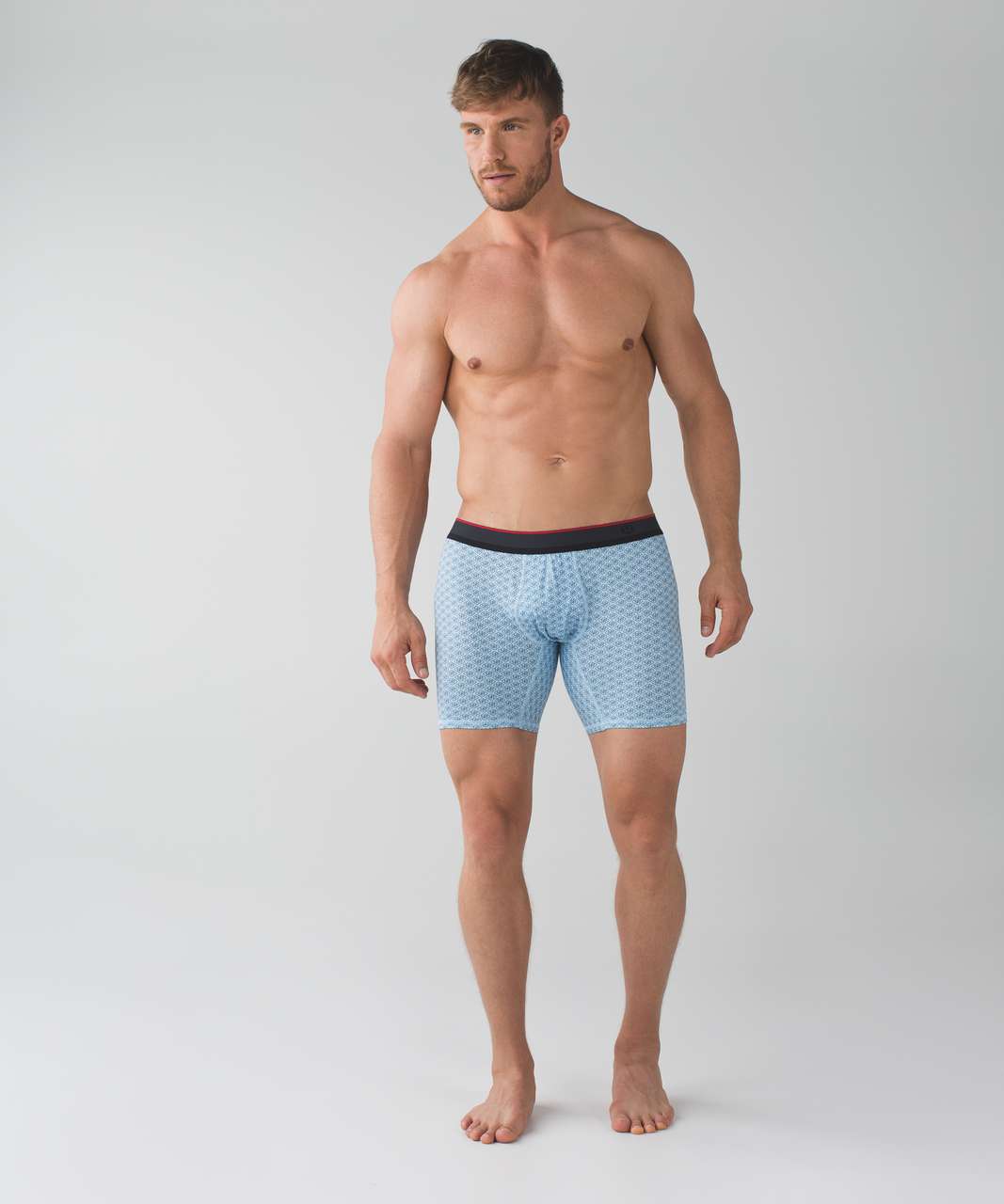 Lululemon No Boxer Boxer (The Long One) - Slight Cloud Caspian Blue Lux Indigo