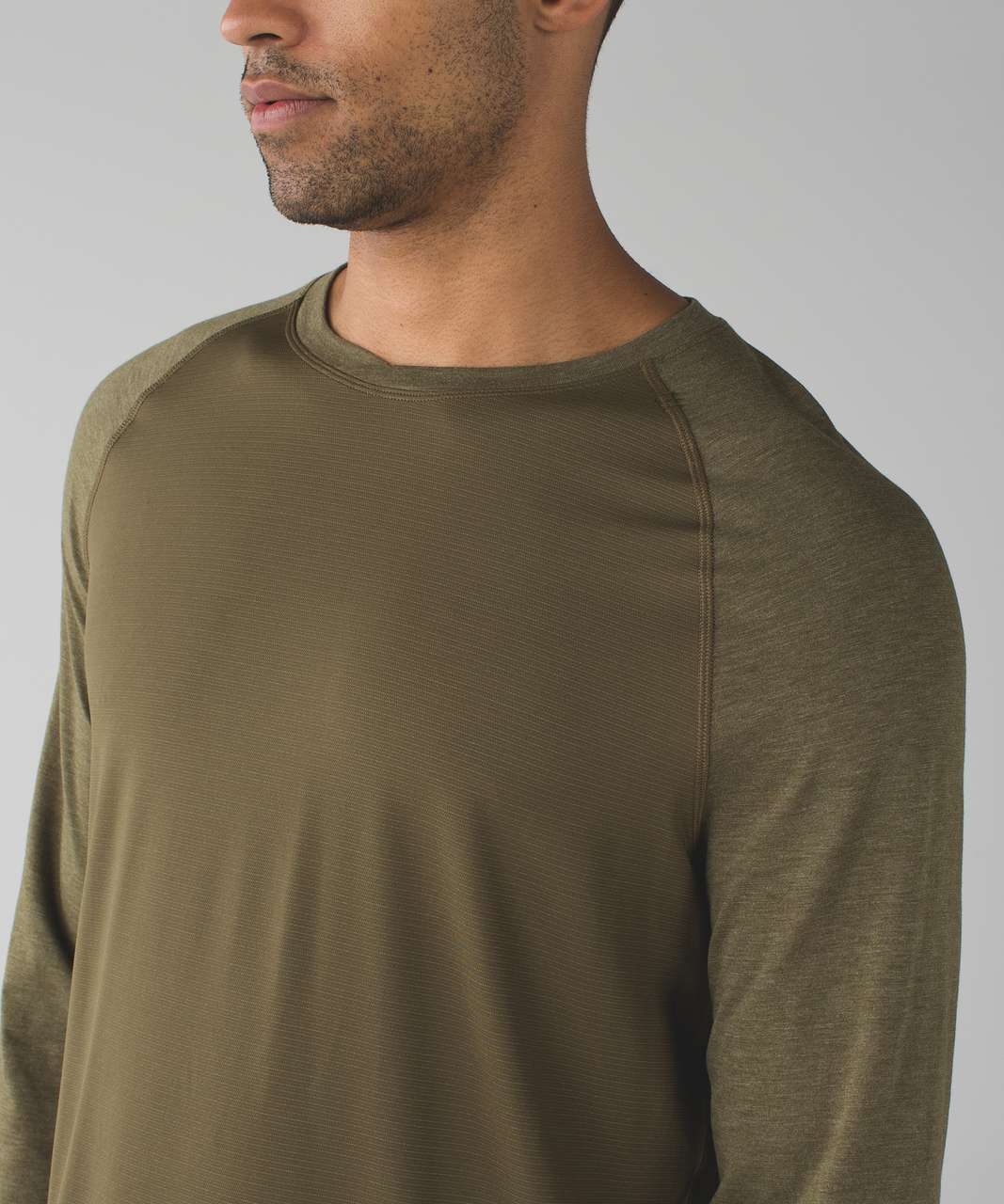 Lululemon Surge Float Long Sleeve - Moss / Heathered Moss