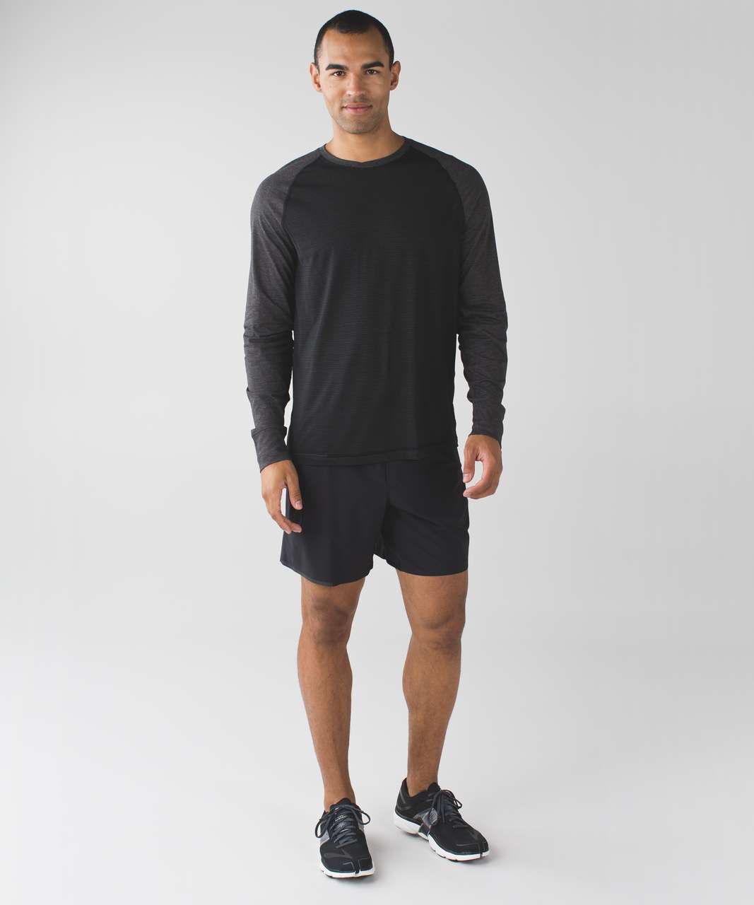 Lululemon Surge Float Long Sleeve - Black / Heathered Black