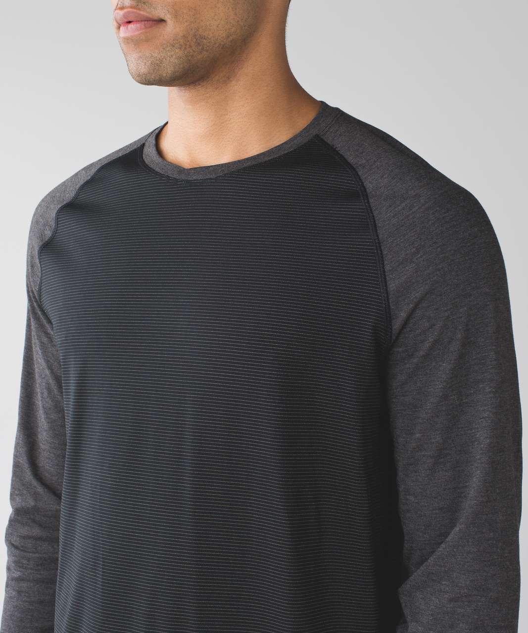 Lululemon Surge Float Long Sleeve - Black / Heathered Black