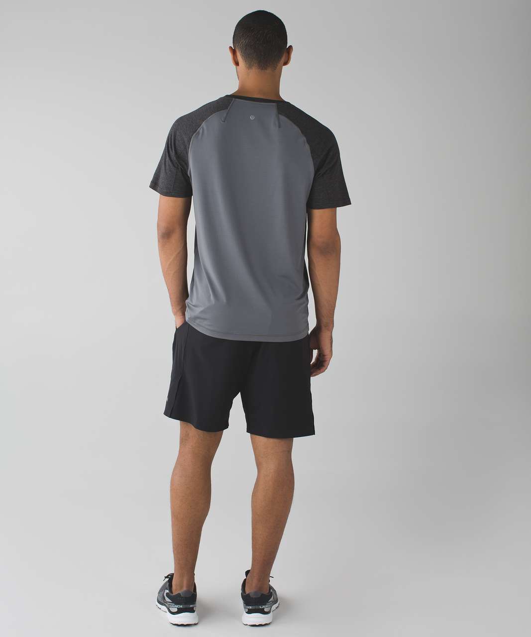 Lululemon Surge Float Short Sleeve - Slate / Heathered Black