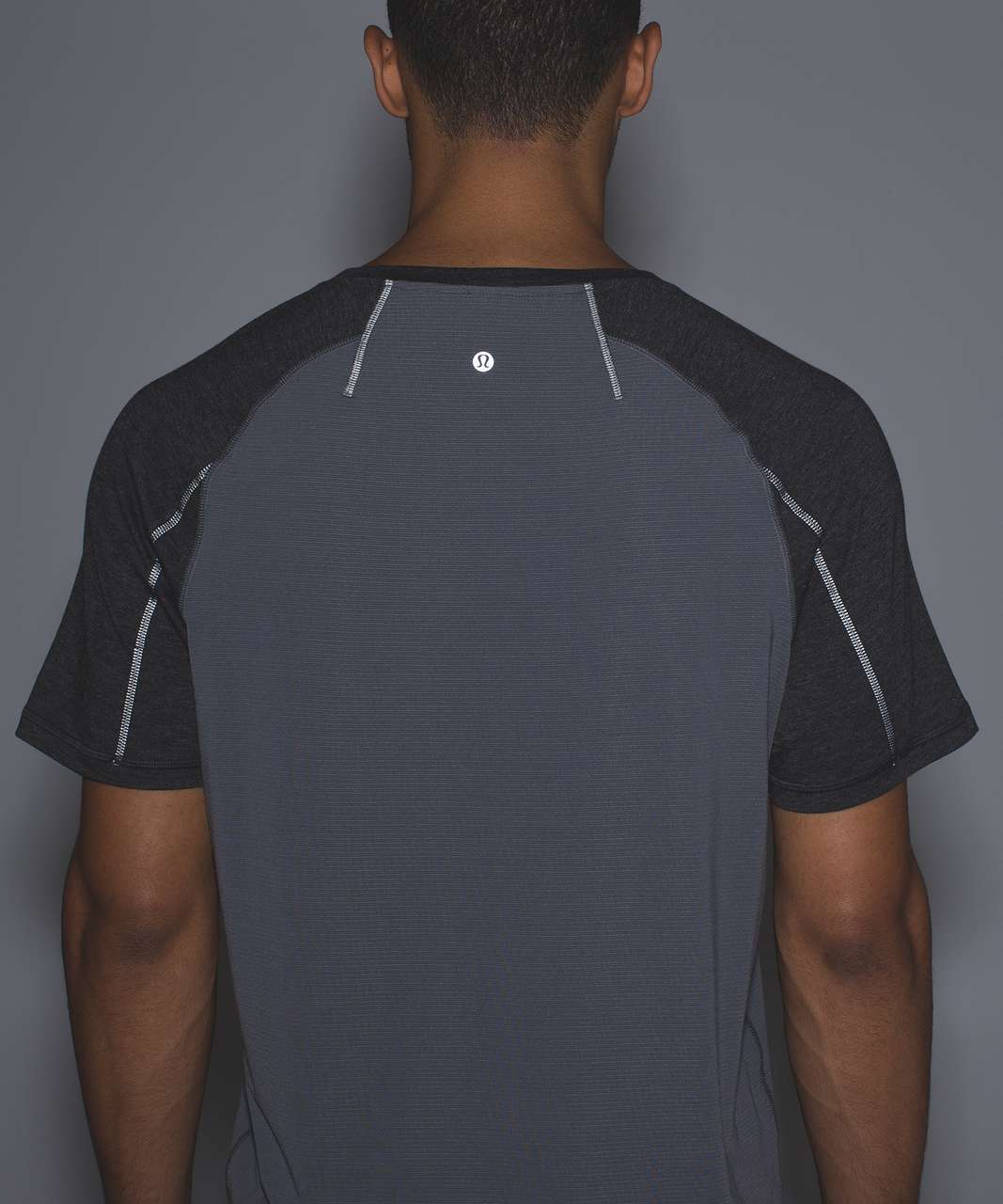 Lululemon Surge Float Short Sleeve - Slate / Heathered Black