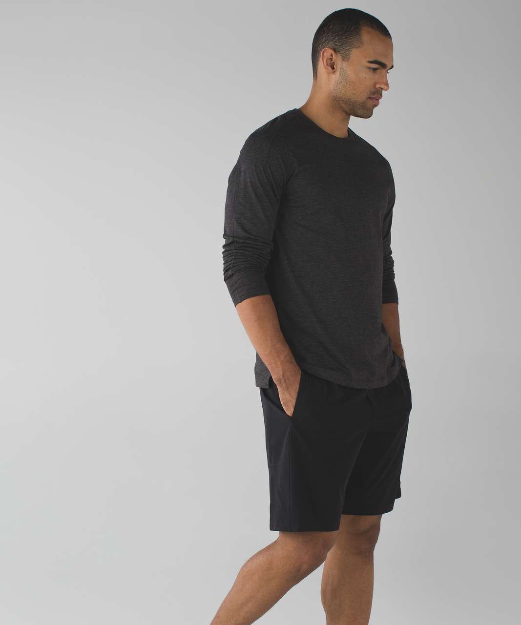 Lululemon Catalyst Long Sleeve - Heathered Black