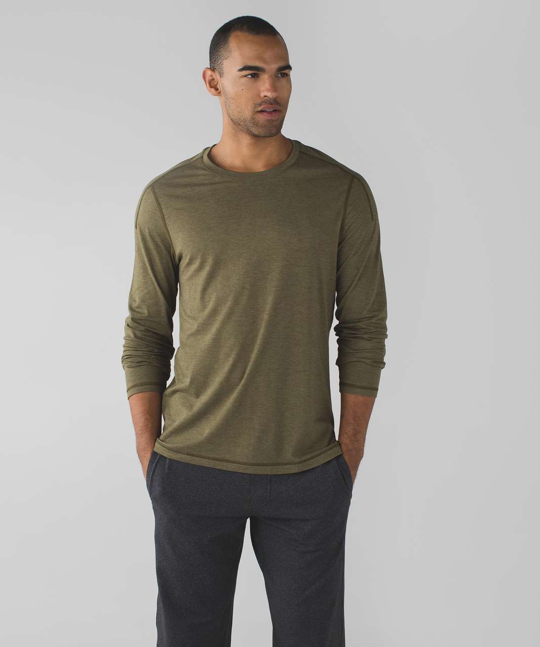 Lululemon Catalyst Long Sleeve - Heathered Moss