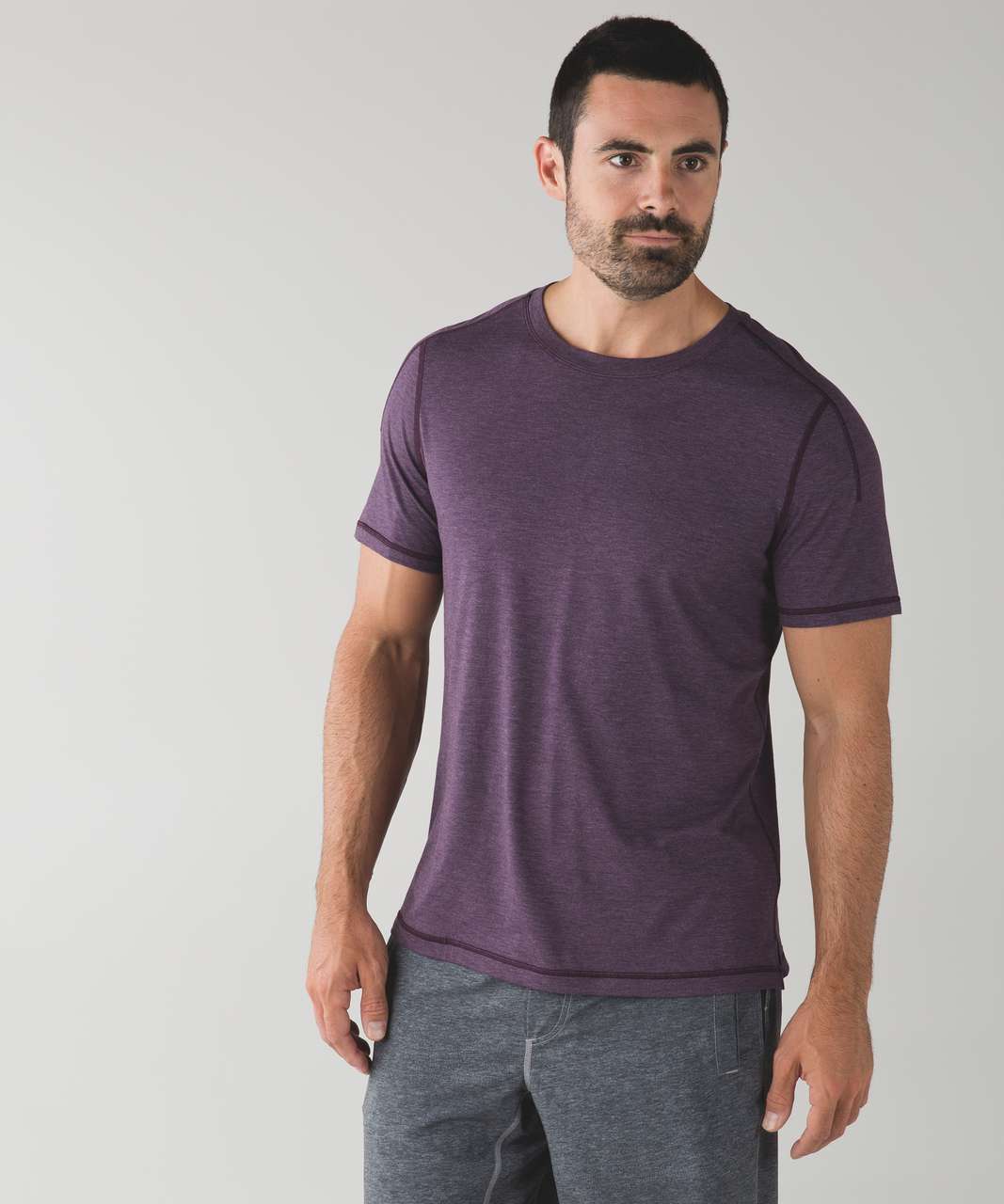 Lululemon Catalyst Short Sleeve - Heathered Deep Zinfandel