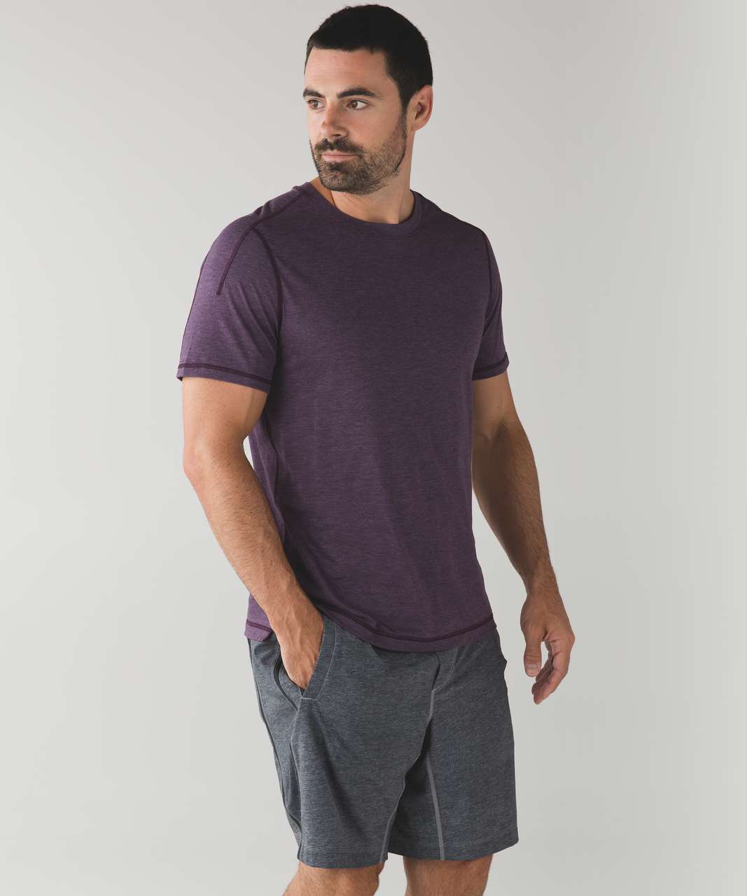 Lululemon Catalyst Short Sleeve - Heathered Deep Zinfandel