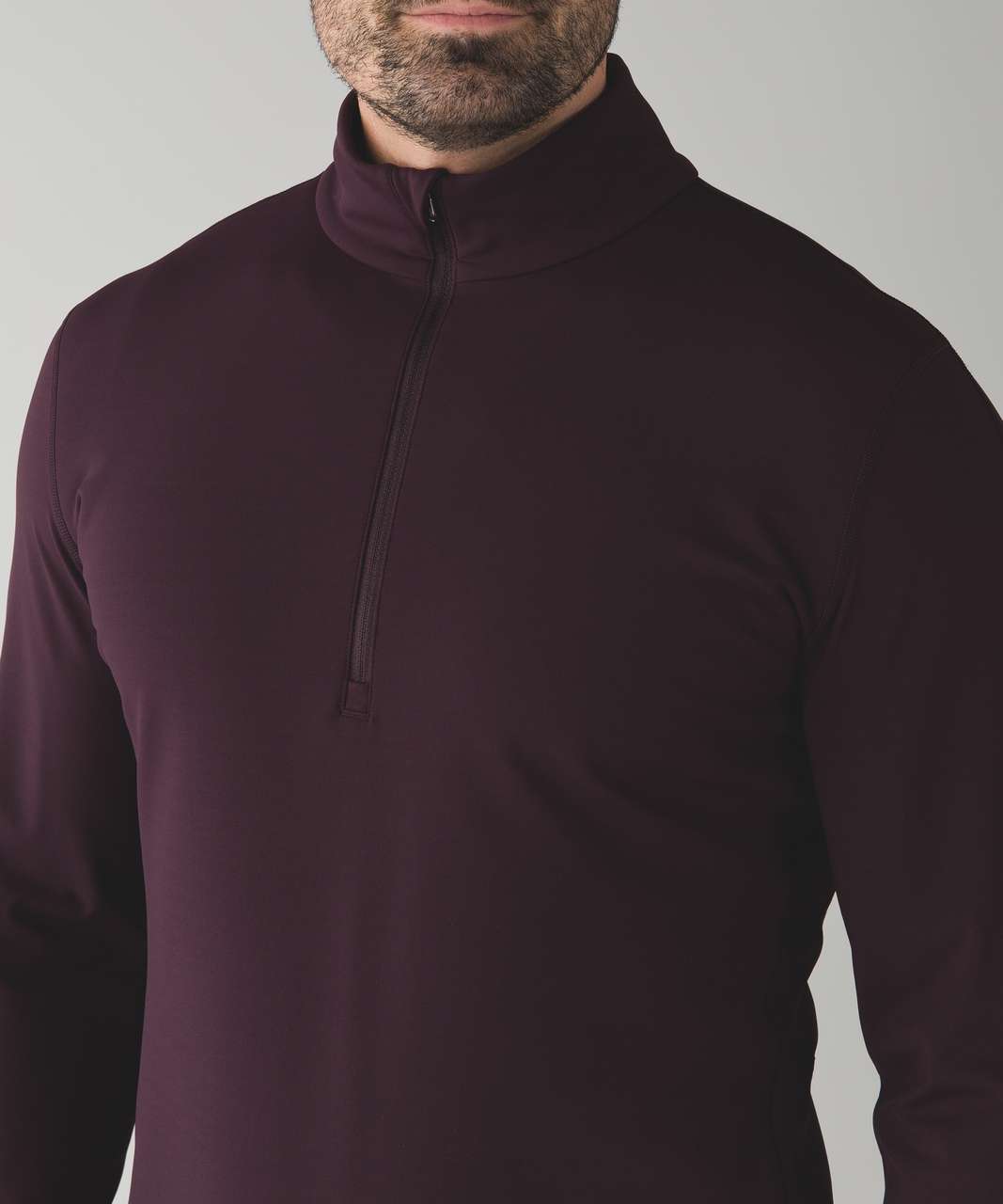 Lululemon Paneled Warmth 1/2 Zip - Black Cherry