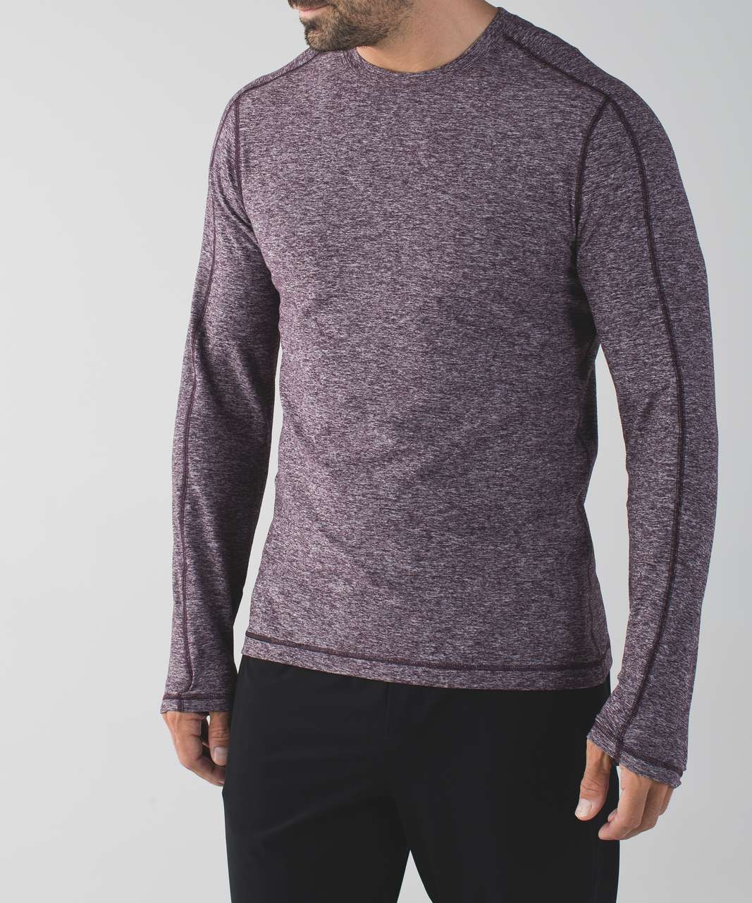 Lululemon Surge Warm Crew - Heathered Black Cherry