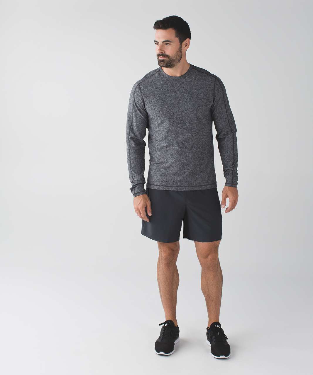 Lululemon Surge Warm Crew *Silver - Heathered Black