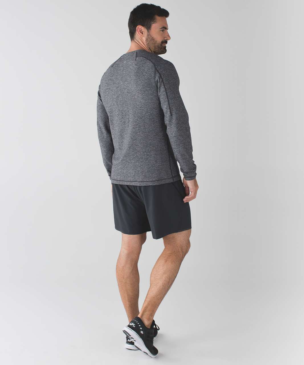 Lululemon Surge Warm Crew *Silver - Heathered Black