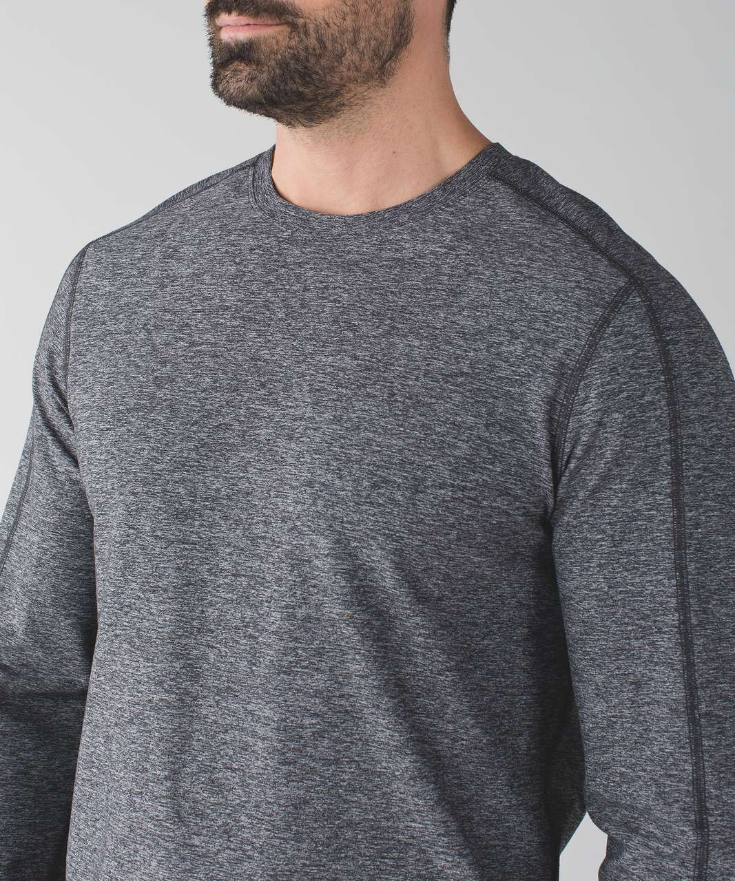 Lululemon Surge Warm Crew *Silver - Heathered Black