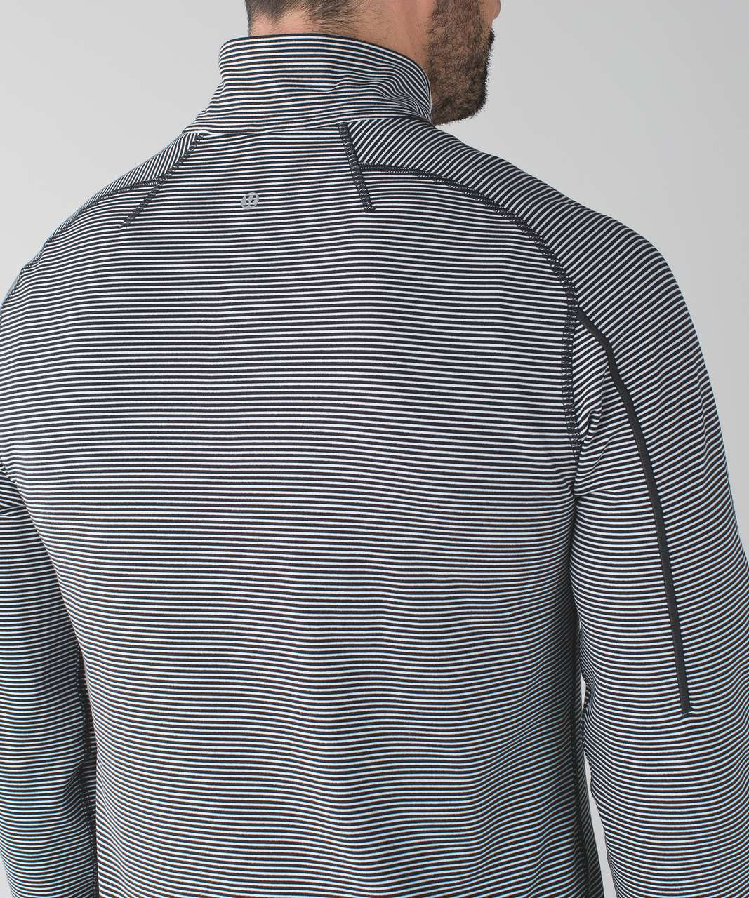 Lululemon Surge Warm 1/2 Zip - Mini Pop Stripe Black White