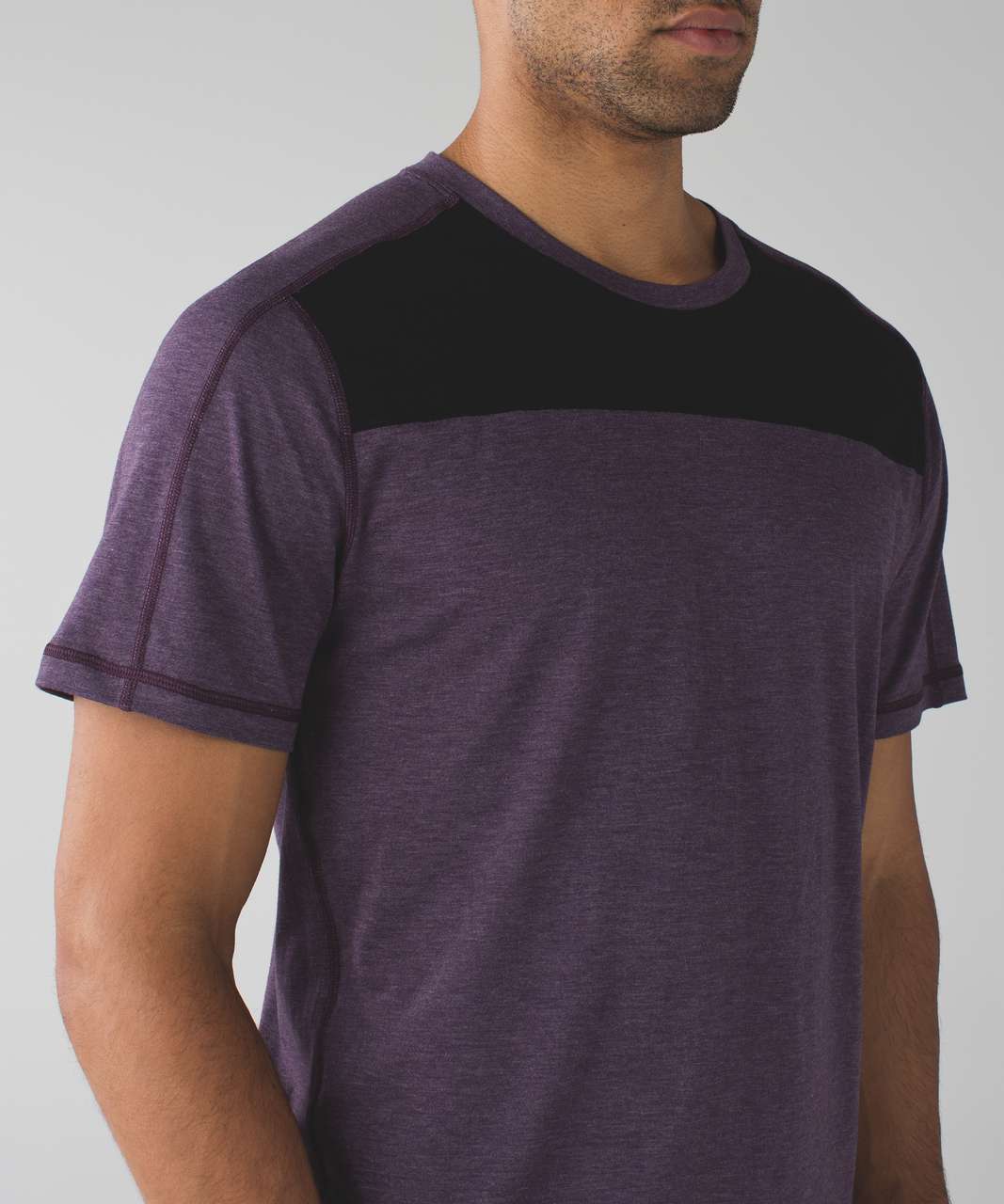 Lululemon The Driver Short Sleeve - Heathered Deep Zinfandel