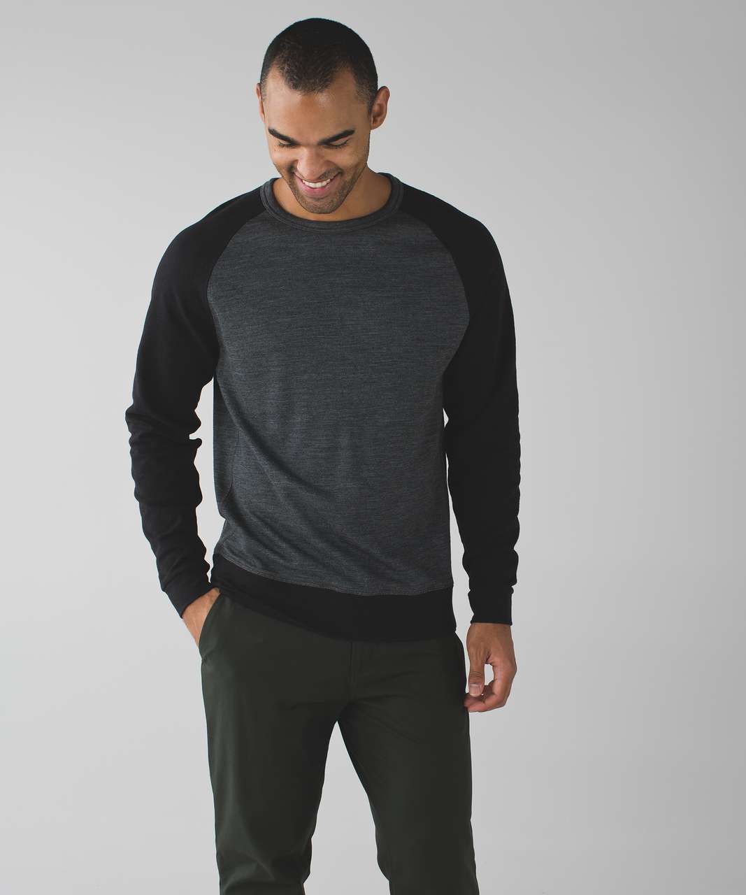 Lululemon Arrival Crew - Heathered Black