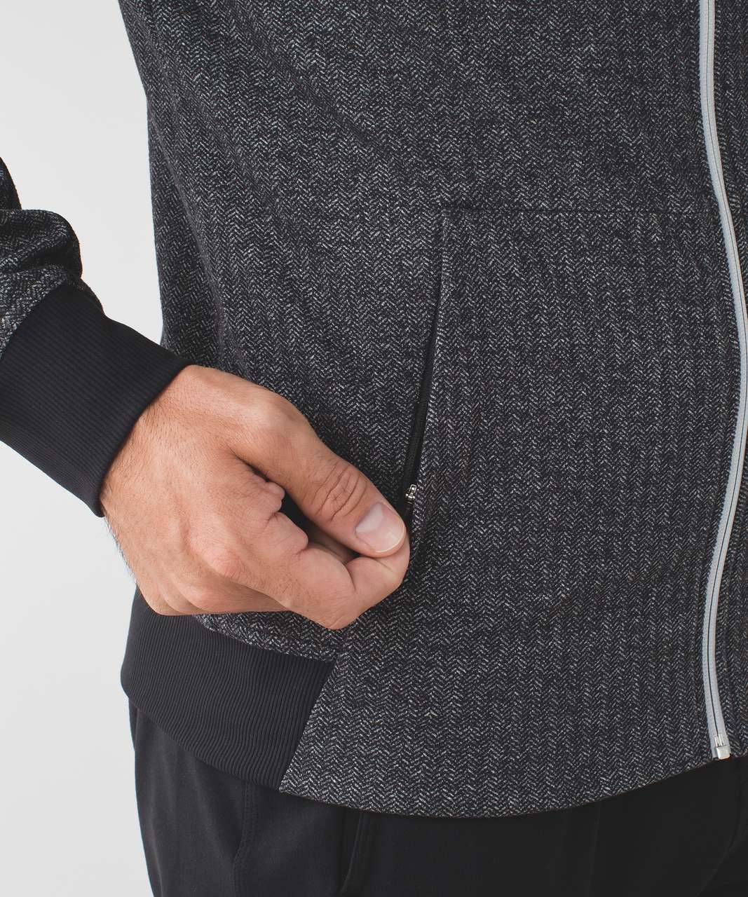 Lululemon PrePost Jacket - Heathered Herringbone Heathered Black Black