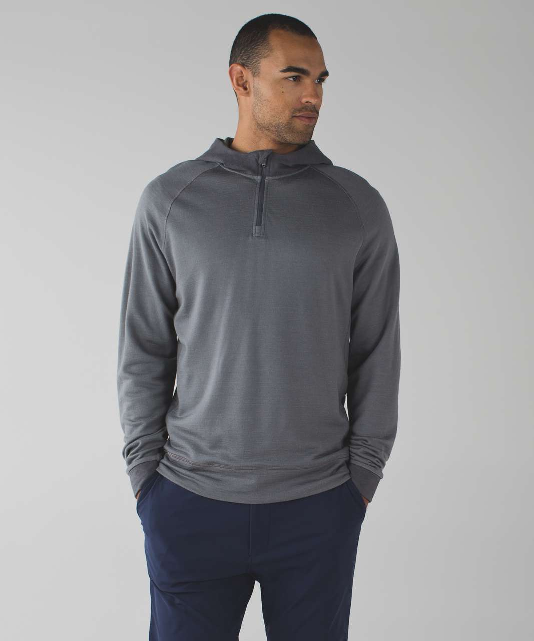 Lululemon Arrival 1/4 Zip - Heathered Slate / Dark Slate - lulu