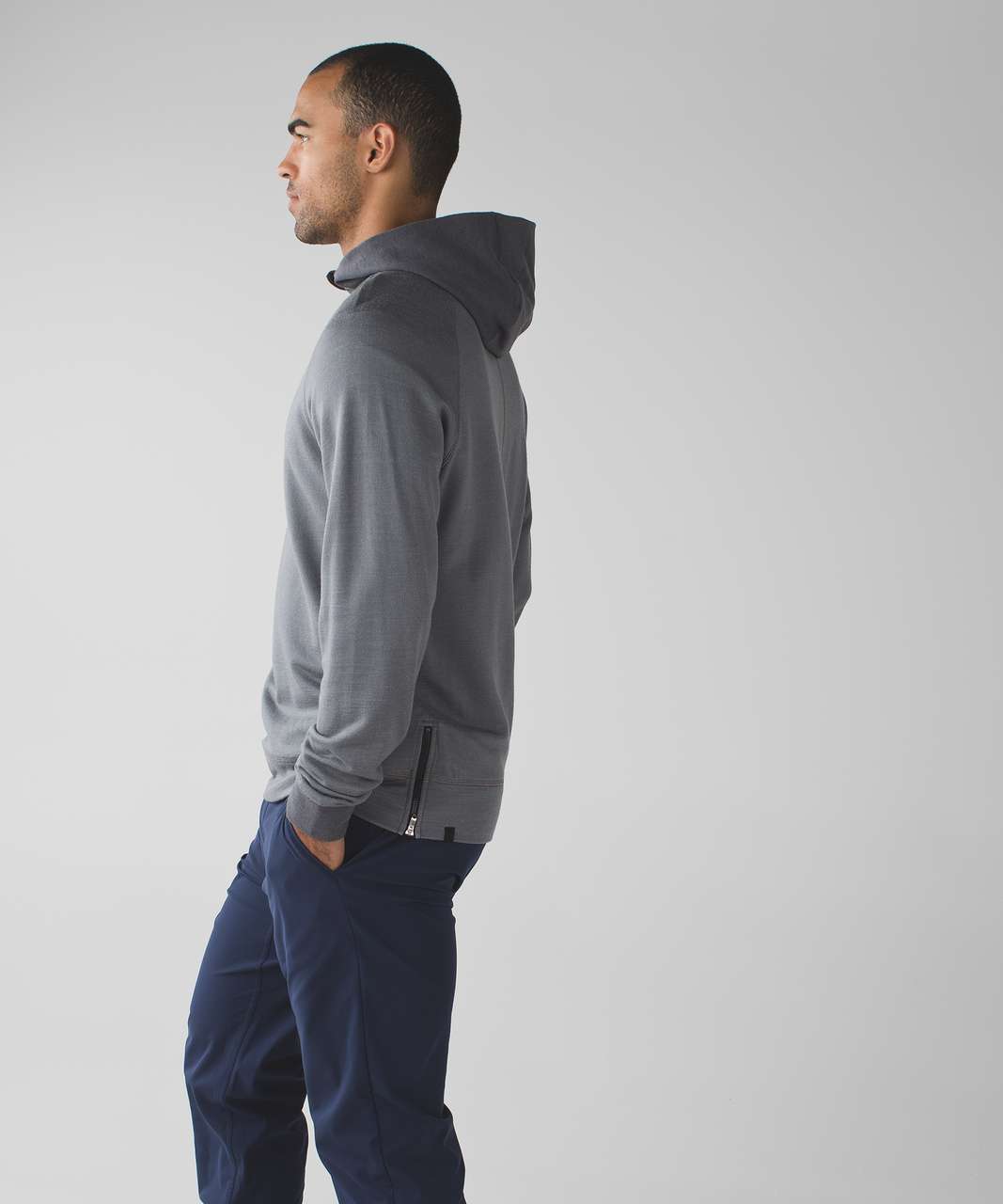 Lululemon Arrival 1/4 Zip - Heathered Slate / Dark Slate - lulu fanatics