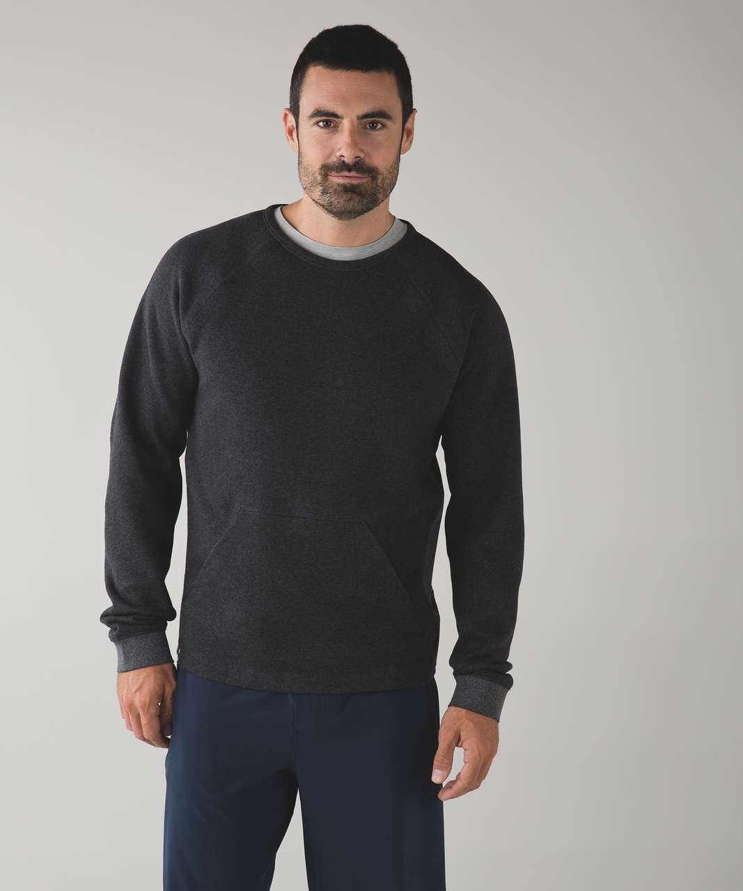 Lululemon Chamber Long Sleeve *Fleece - Heathered Black