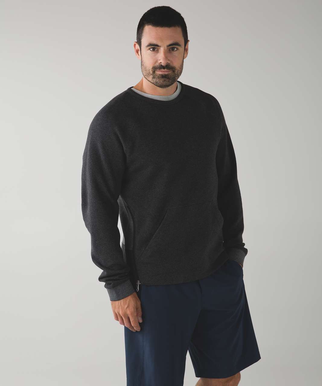 Lululemon Chamber Long Sleeve *Fleece - Heathered Black