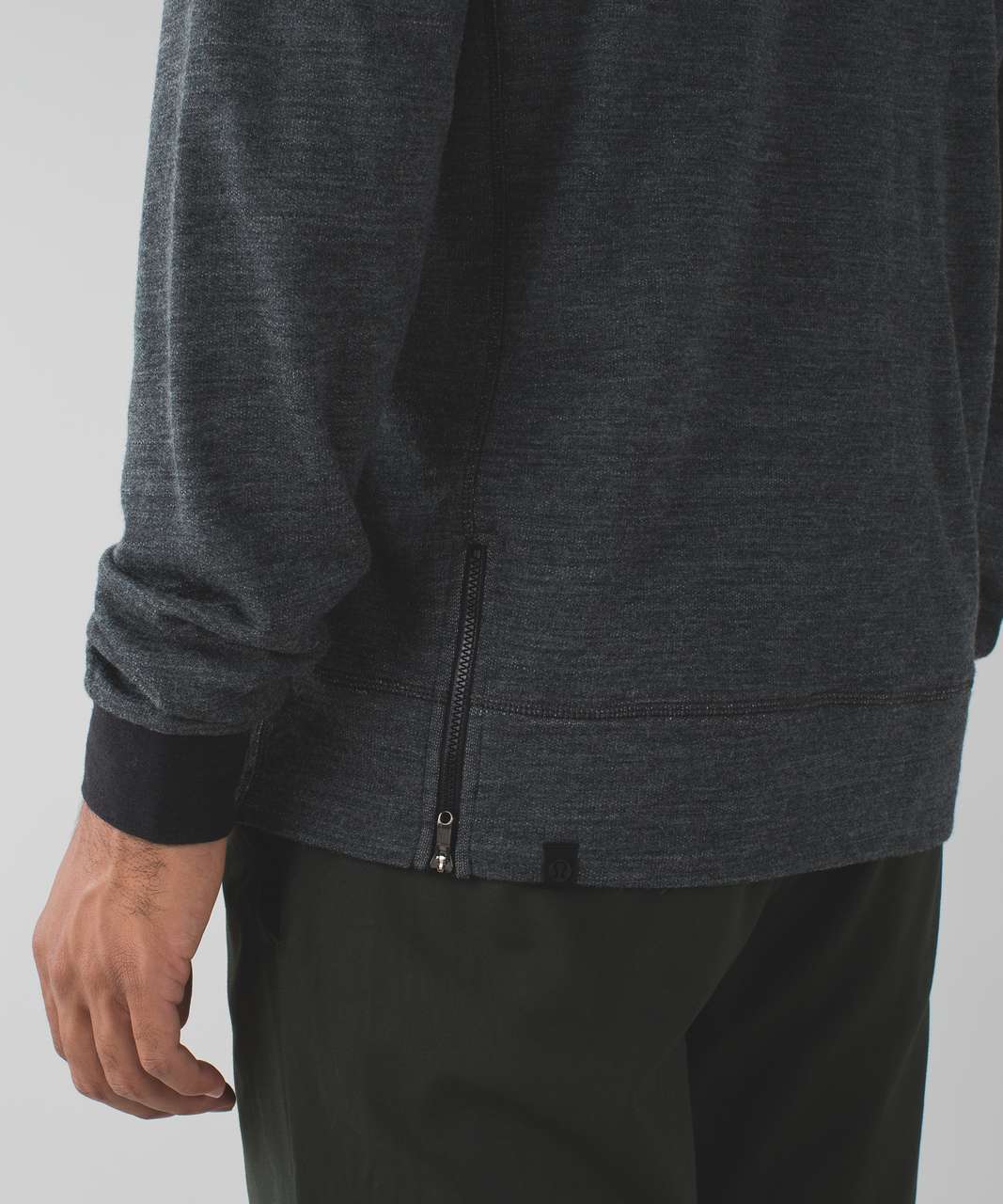 Lululemon Arrival 1/4 Zip - Heathered Black / Black