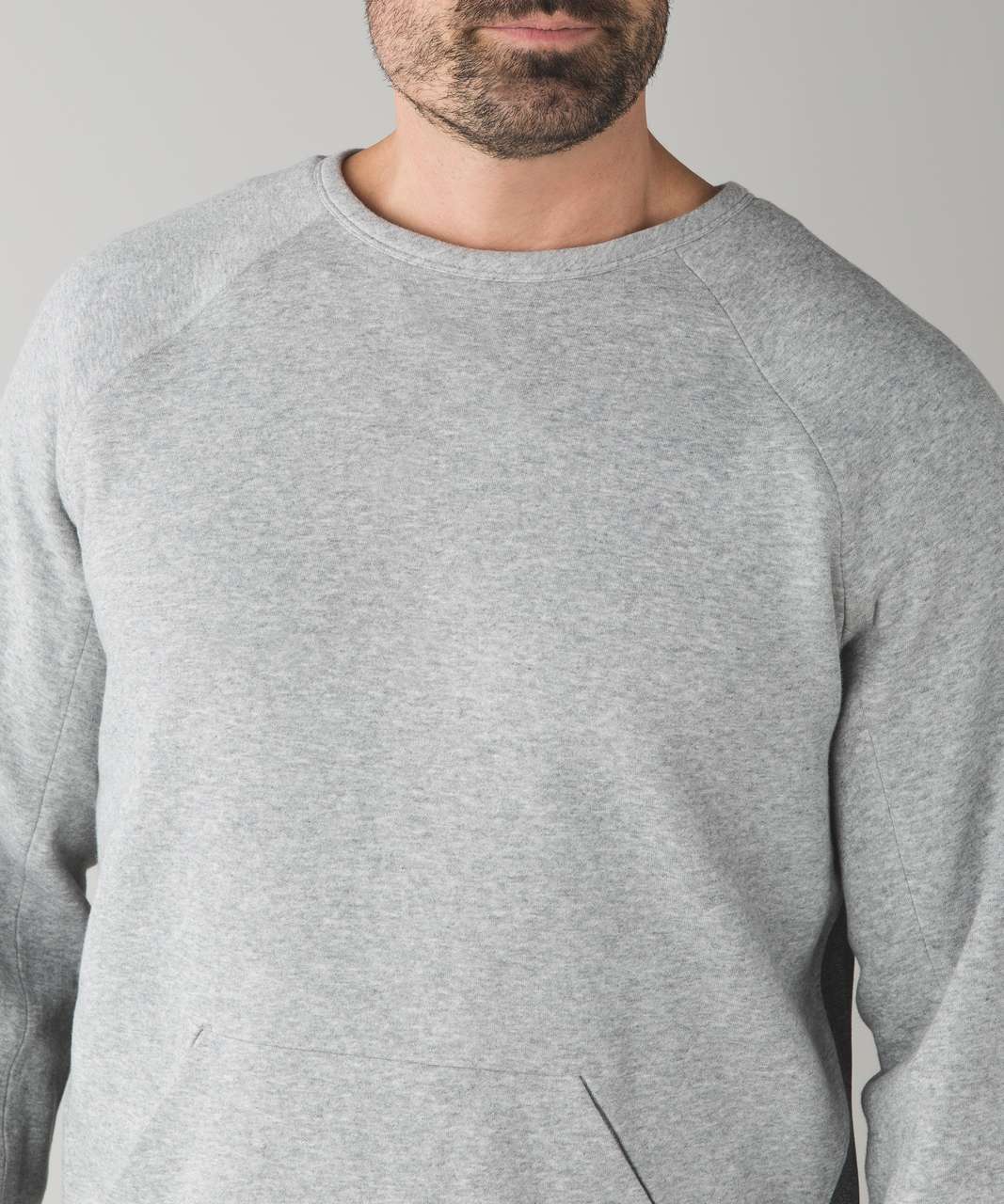 Lululemon Chamber Long Sleeve *Fleece - Heathered Medium Grey / Heathered Black