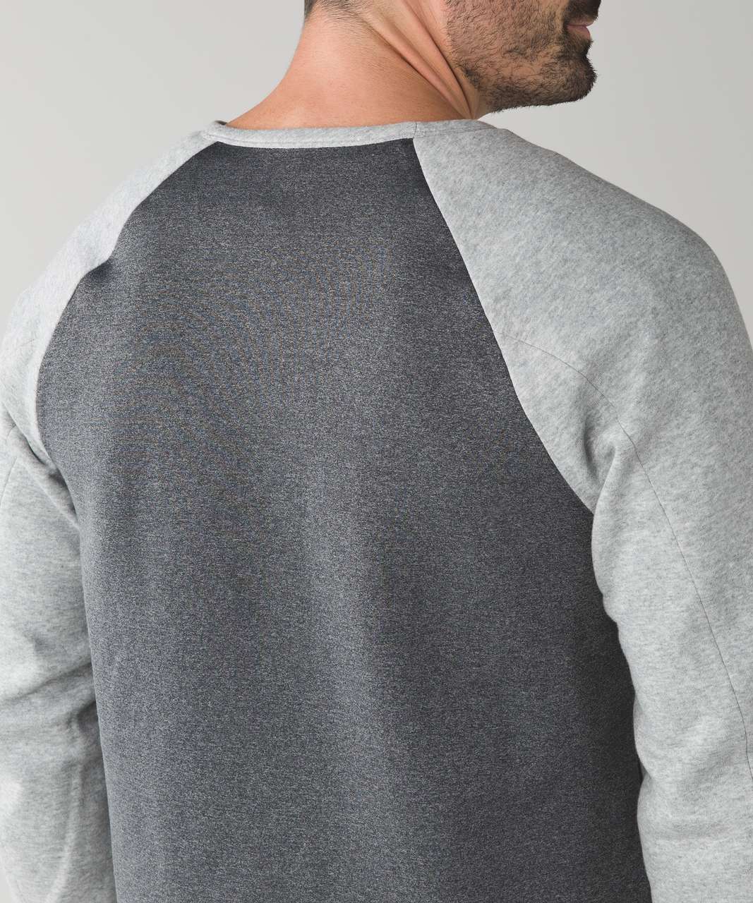 Lululemon Chamber Long Sleeve *Fleece - Heathered Medium Grey / Heathered Black