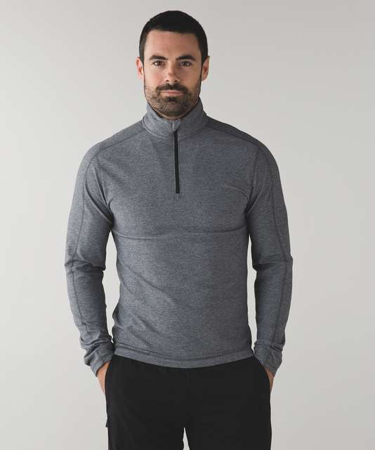 Lululemon Surge Warm 1/2 Zip - Yachtie Stripe Heathered Dark Slate Deep ...