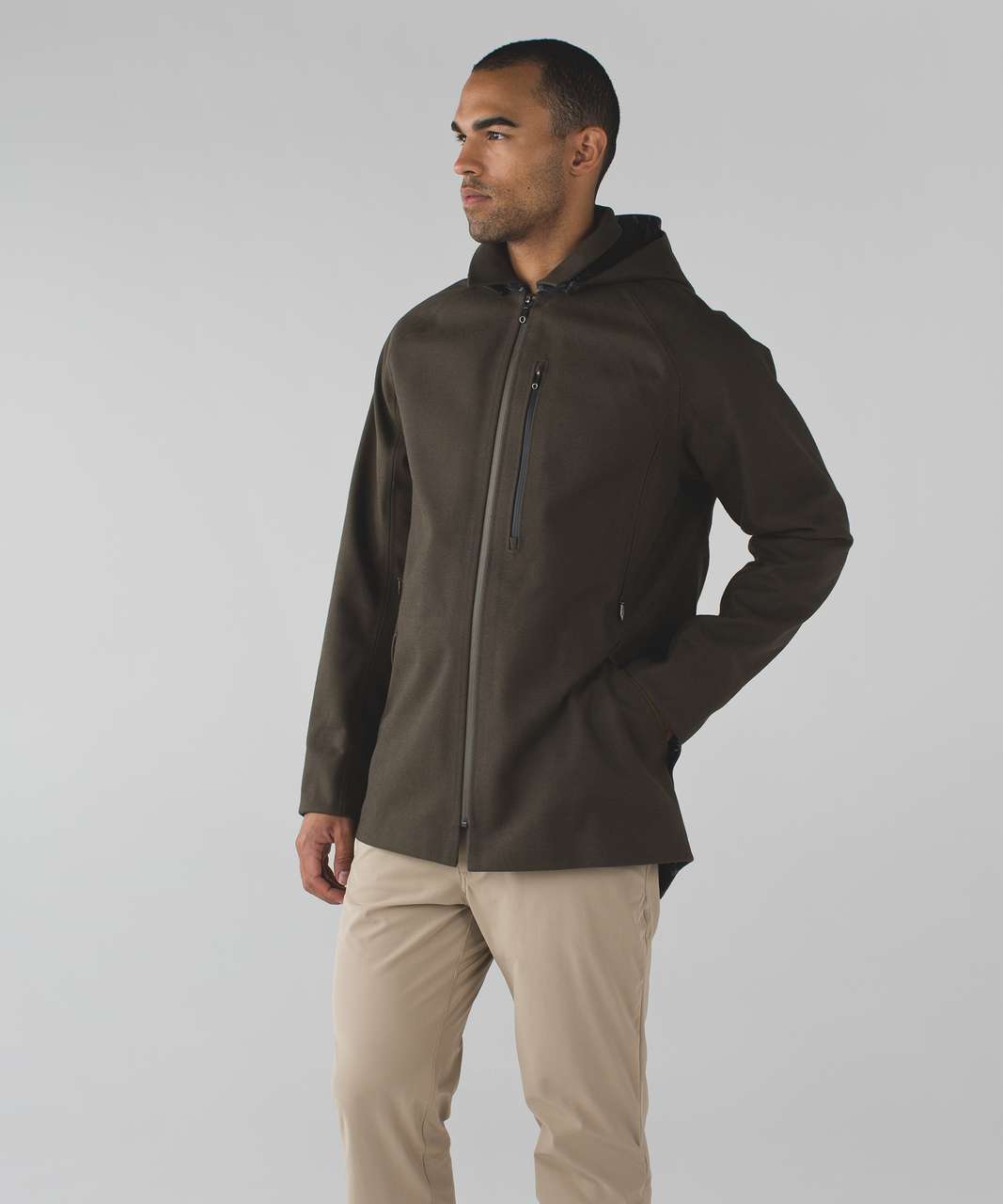 Lululemon Return Of The Mac Jacket - Black / Heathered Moss / Black