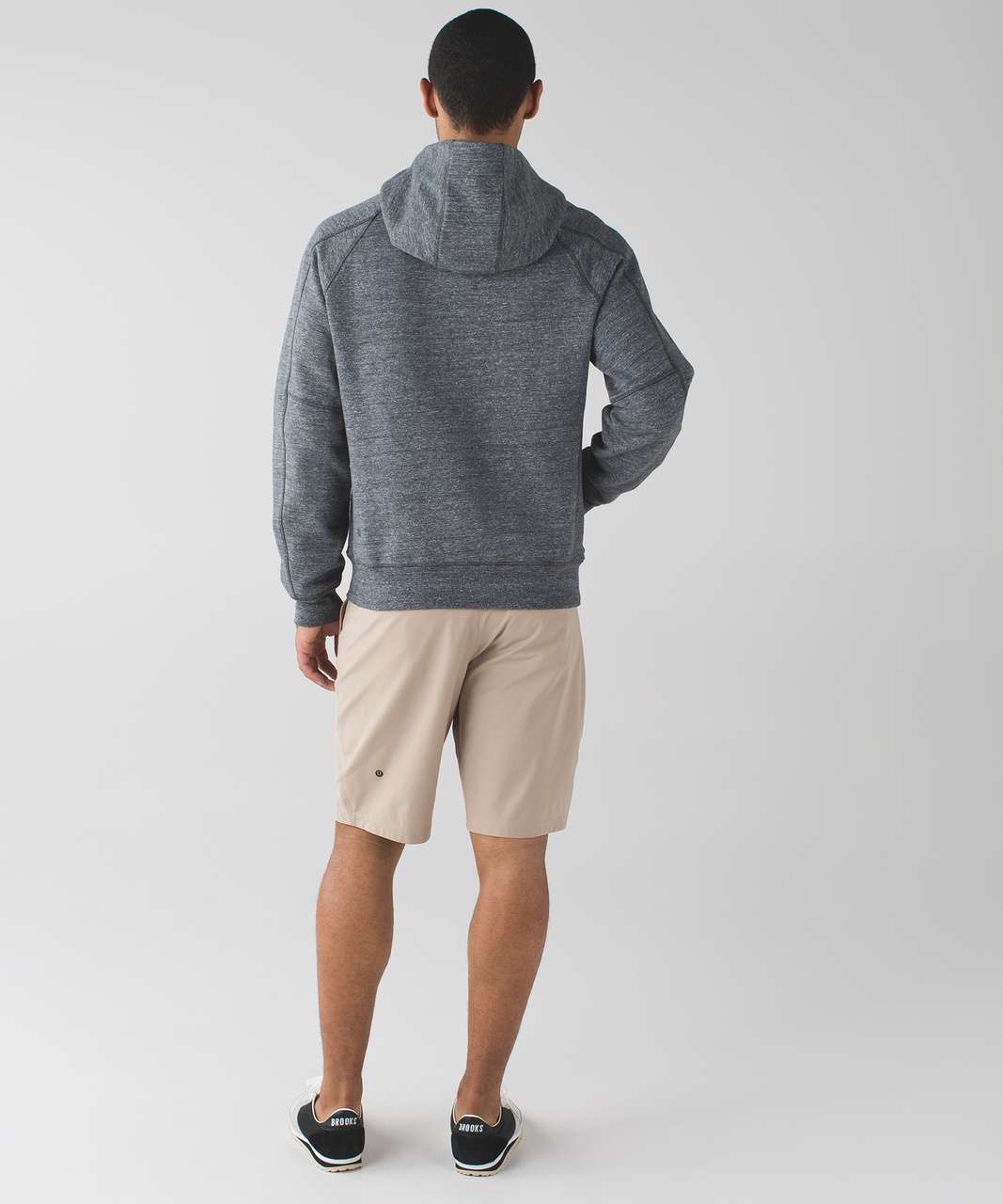 Lululemon Best Coast Hoodie - Heathered Snow Slub Coal / Lulu Red