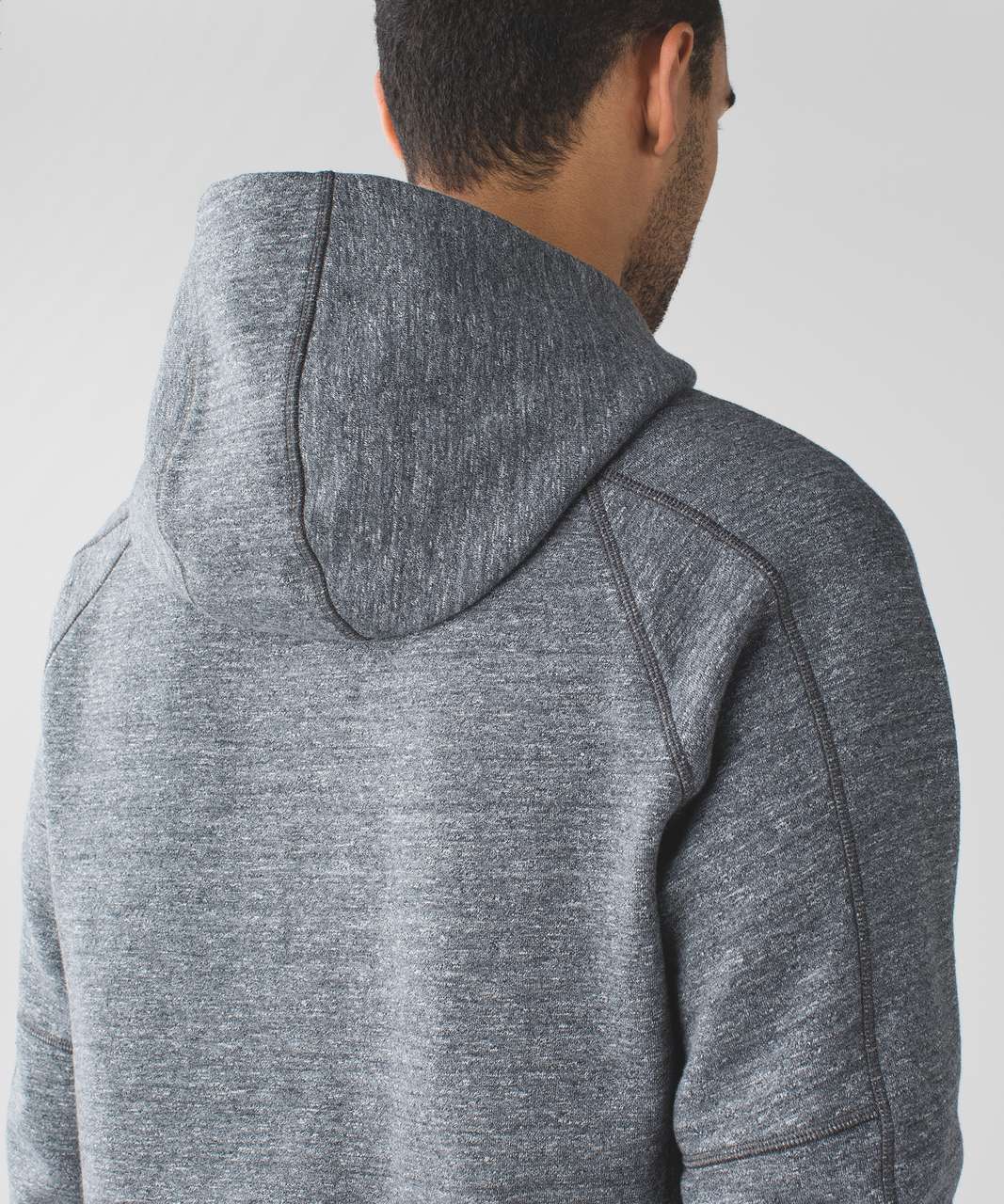 Lululemon Best Coast Hoodie - Heathered Snow Slub Coal / Lulu Red