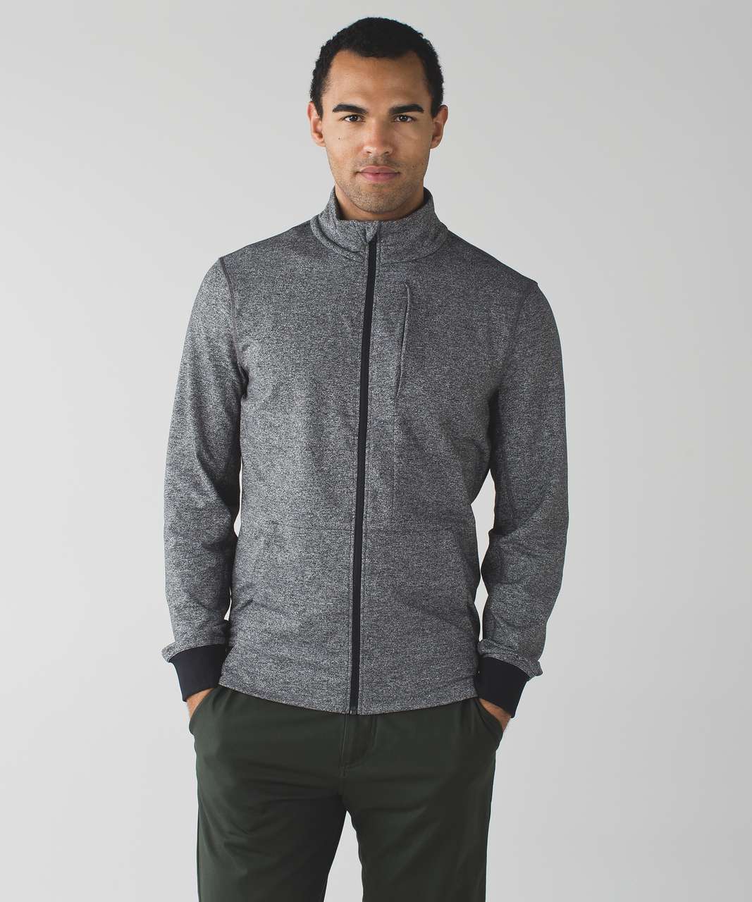 Lululemon Define Jacket - Heathered Herringbone Heathered Black Black  (First Release) - lulu fanatics