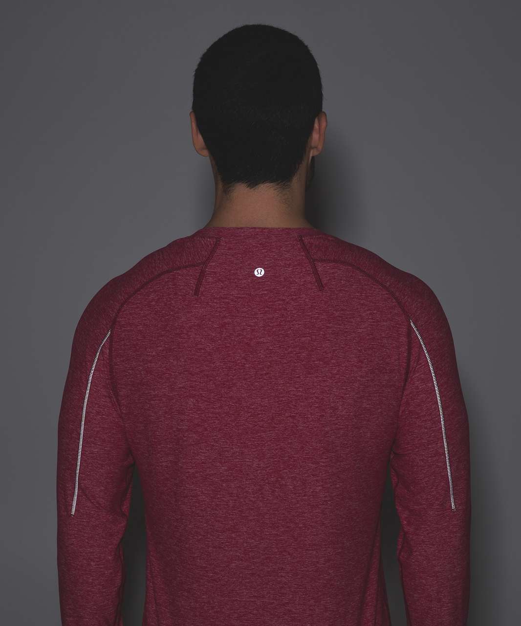 Lululemon Surge Long Sleeve Henley - Heathered Cranberry