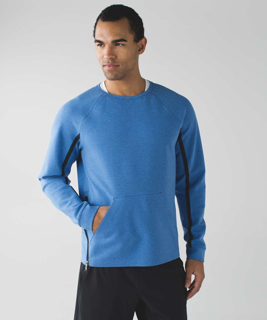 Lululemon Chamber Long Sleeve - Heathered Lakeside Blue / Heathered Deep Navy