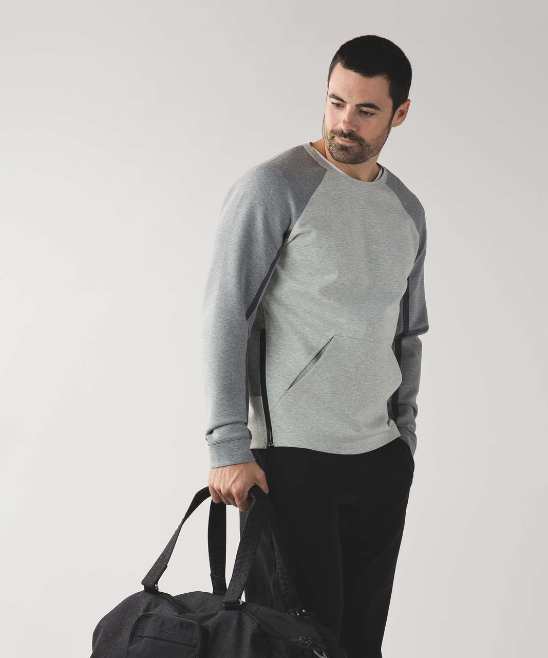 Lululemon Chamber Long Sleeve - Heathered Light Grey / Heathered Medium Grey