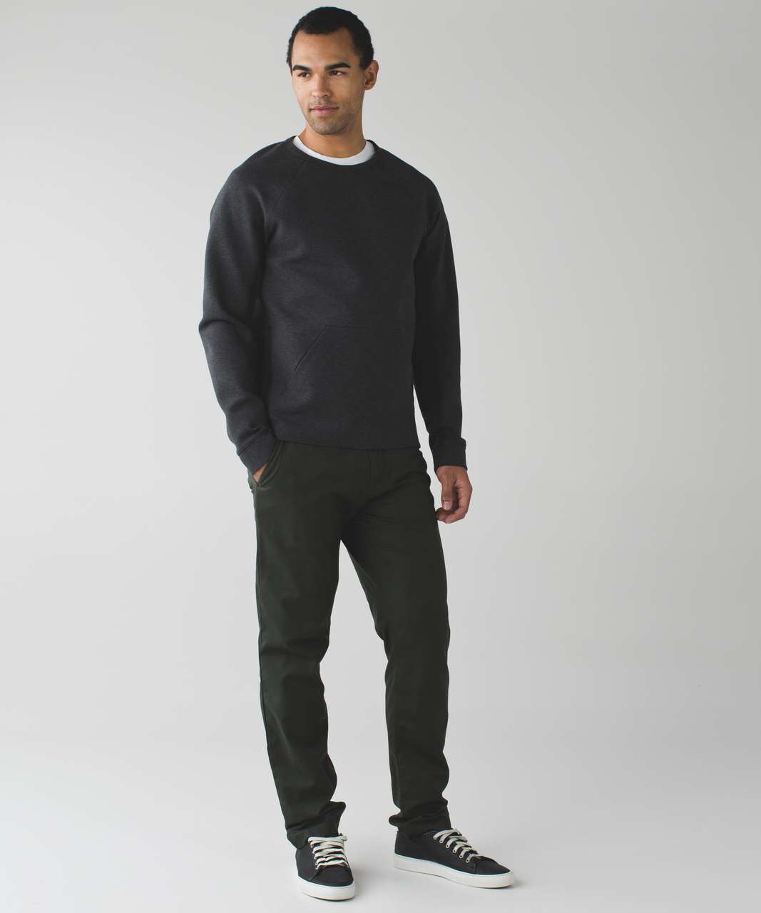 Lululemon Chamber Long Sleeve - Heathered Black