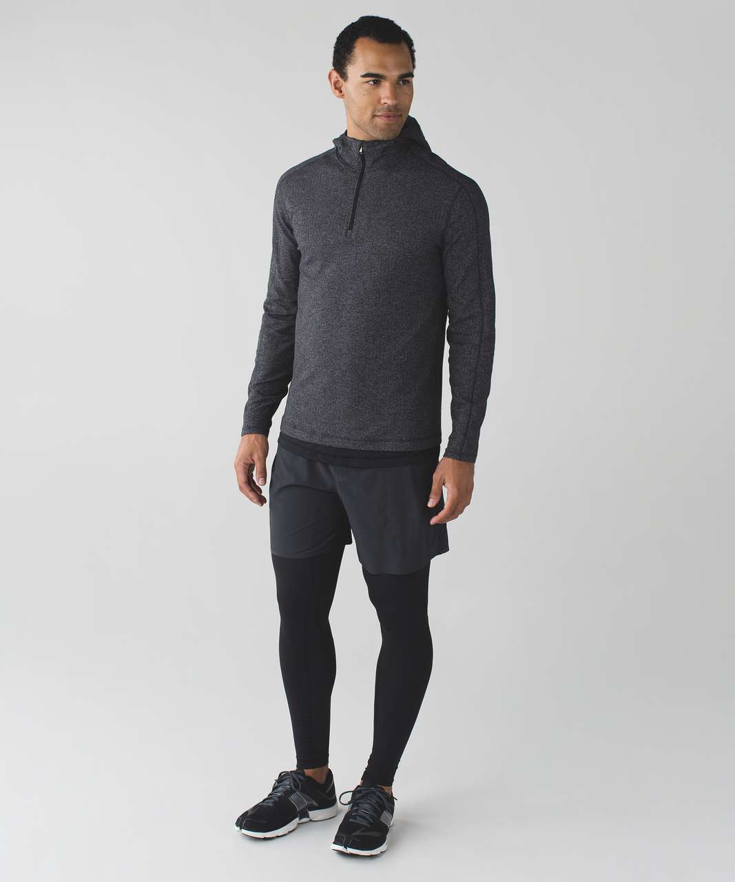 Lululemon Surge Warm Hoodie - Heathered Herringbone Black Heathered ...