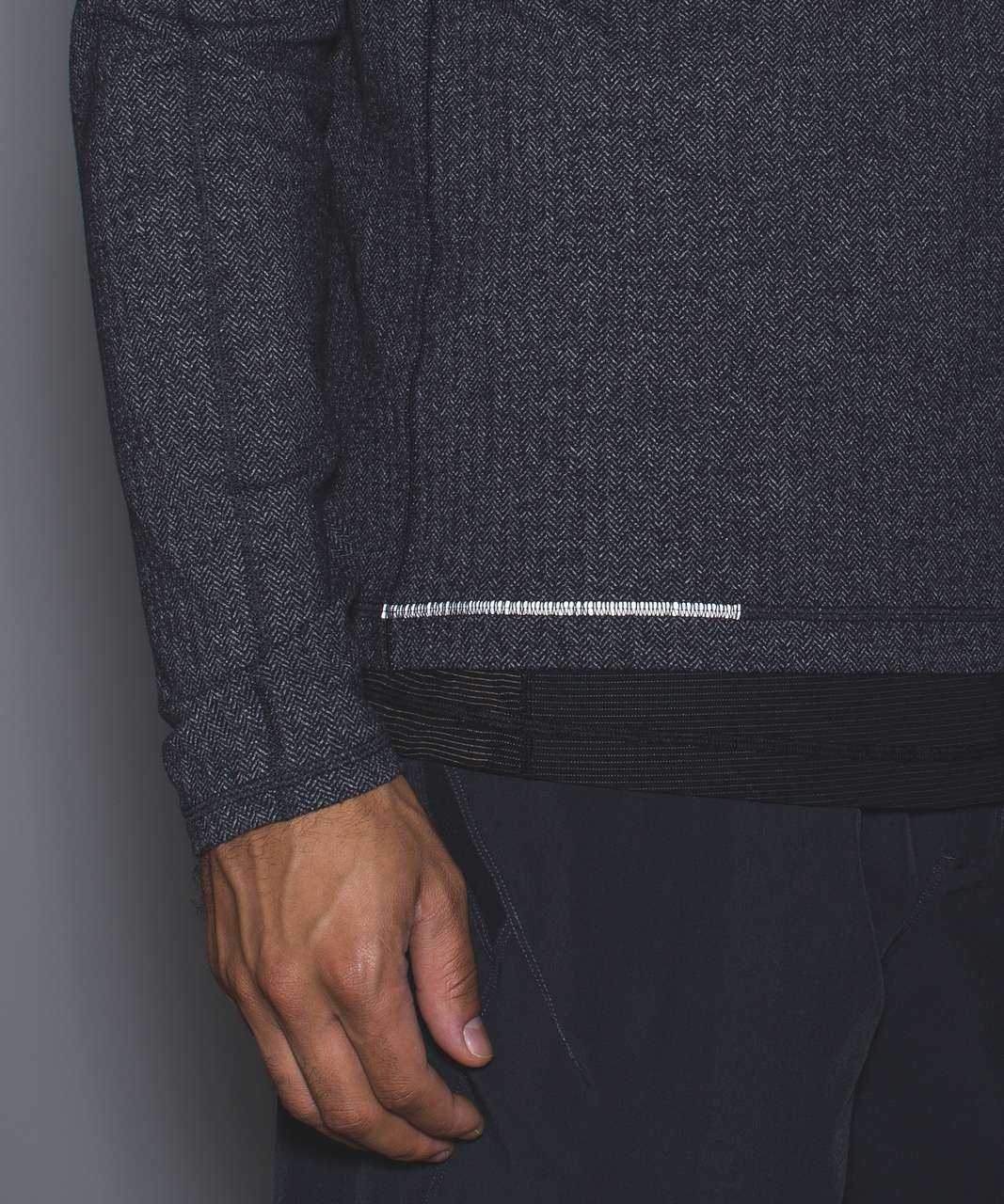 Lululemon Surge Warm Hoodie - Heathered Herringbone Black Heathered Black