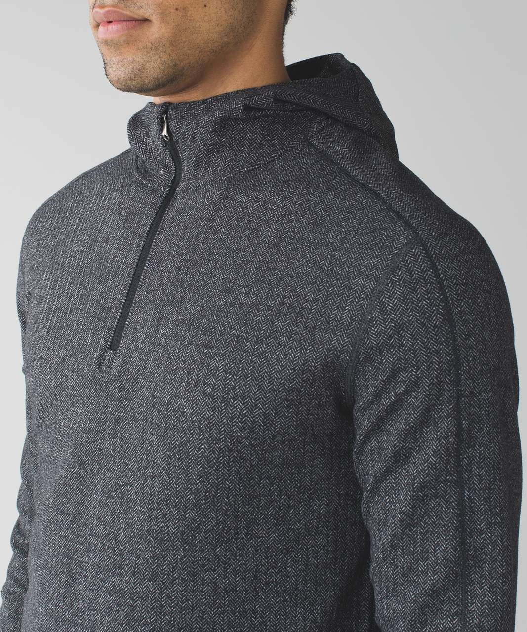 Lululemon Surge Warm Hoodie - Heathered Herringbone Black Heathered Black