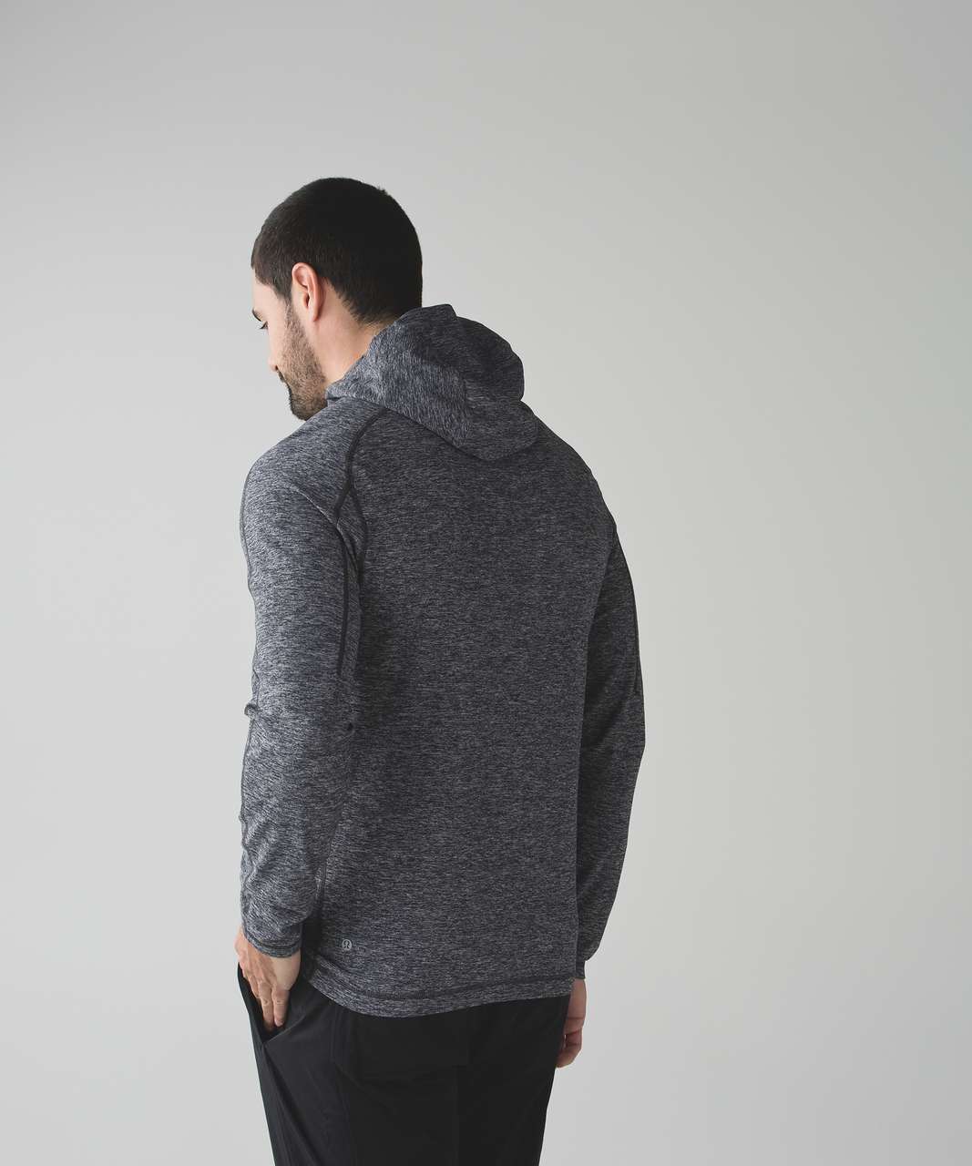 Lululemon Surge Half Zip - Heathered Black - lulu fanatics